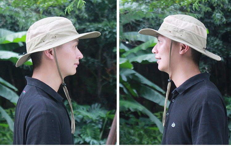 Outdoor Hat Sun-Proof Bucket Hat Bucket Hat Spring/Summer Men's and Women's Wide Brim Hat UV-Proof Sun Hat Amazon Hot
