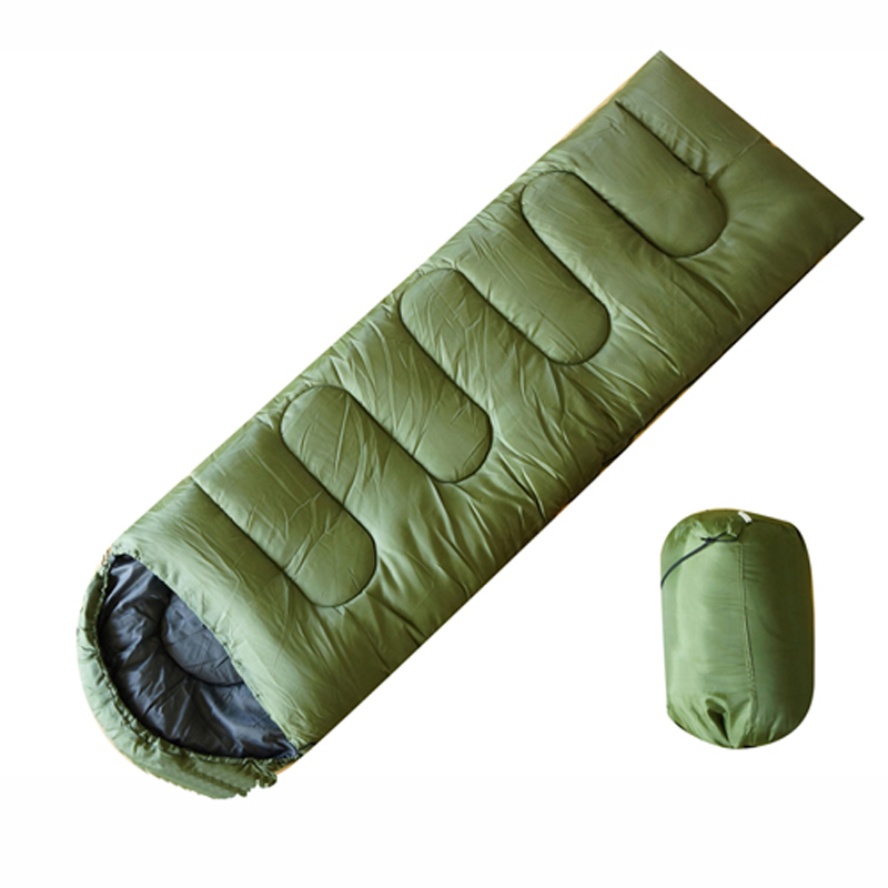 Factory direct thick warm wind cold hooded sleeping bag envelope camping sleeping bag