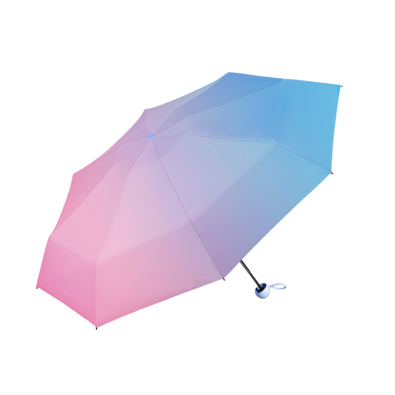 Ledo Sun Umbrella Gradient Capsule Sun-Proof UV Protection Women&#039;s Dual-Use Small Portable Folding Black Glue