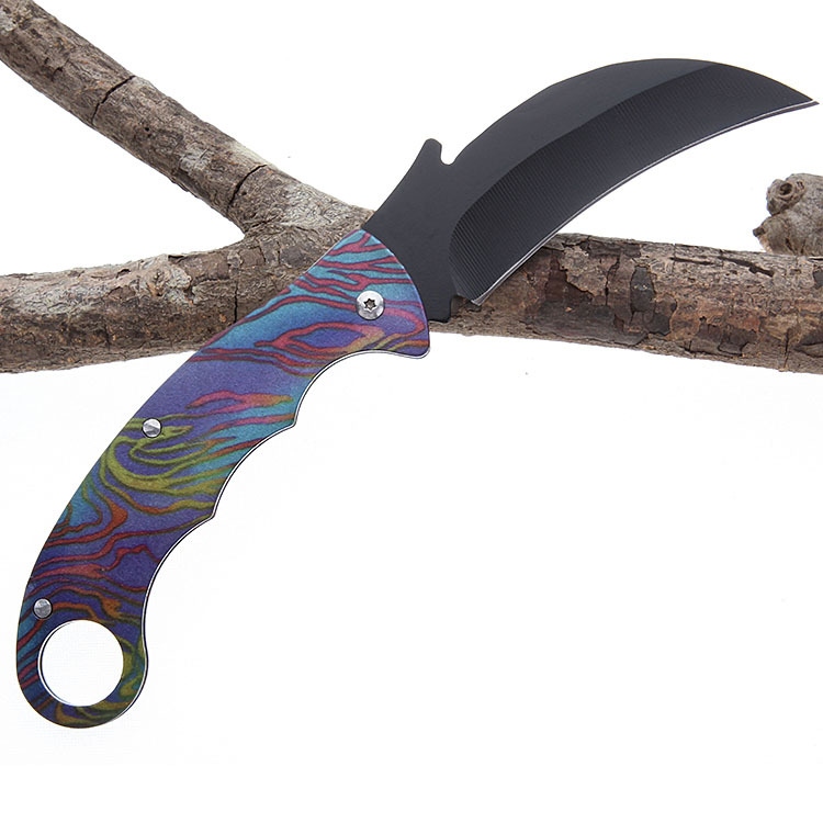 Color Handle Outdoor Folding Knife Lockless Camping Survival Claw Knife Practical Stainless Steel Type Fruit Knife W58 a Folding Knife