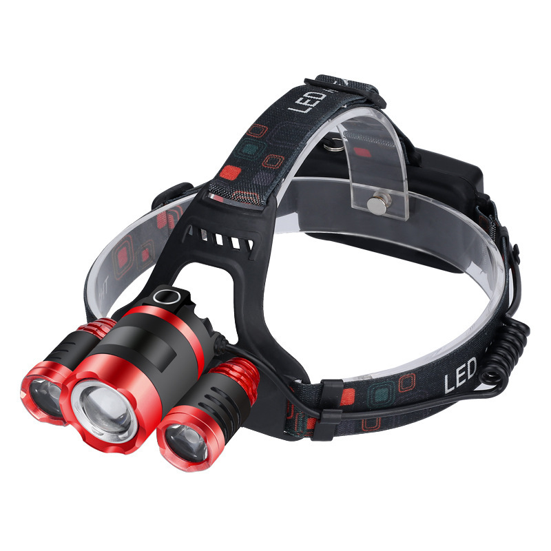 Outdoor T6 Lithium Battery Major Headlamp High Power Waterproof Aluminum Alloy Fishing Hunting Rechargeable Headlight