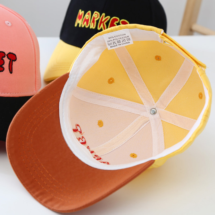 Manufacturer Children 'S Popular Pure Cotton Embroidery Color Matching Adjustable Outdoor UV-Proof Sports Cap Manufacturer Children 'S Popular Pure Cotton Embroidery Color Matching Adjustable Outdoor UV-Proof Sports Cap
