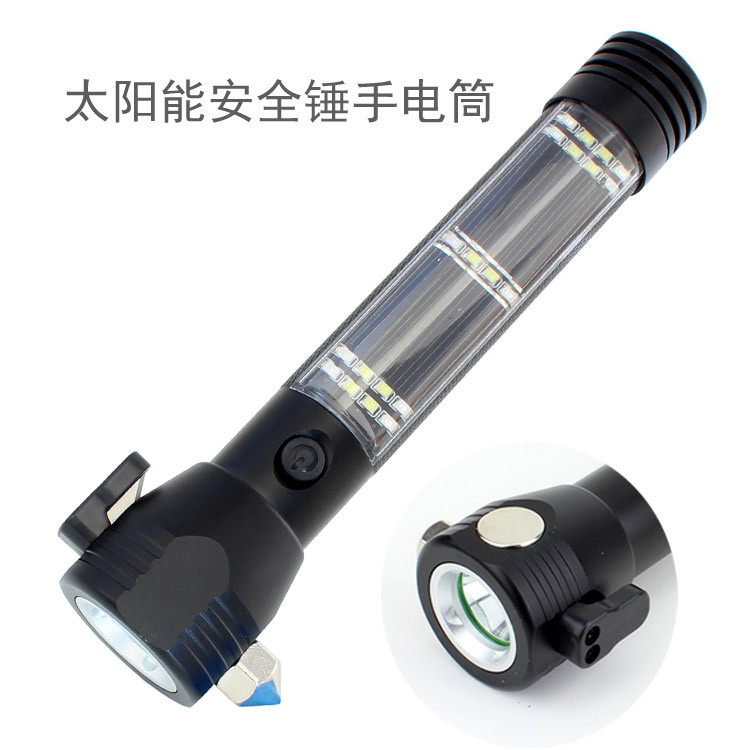 Tiger hunting LED emergency safety escape hammer flashlight outdoor solar energy safety hammer flashlight Tiger hunting LED emergency safety escape hammer flashlight outdoor solar energy safety hammer flashlight