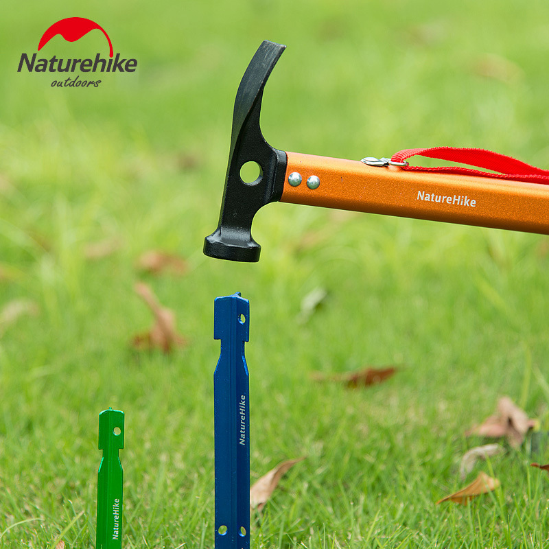 Outdoor Aluminum Alloy MultiFunctional Outdoor Hammer Hammer Shape Flat Shovel Small Hoe Small Steel Hammer NH15A010I