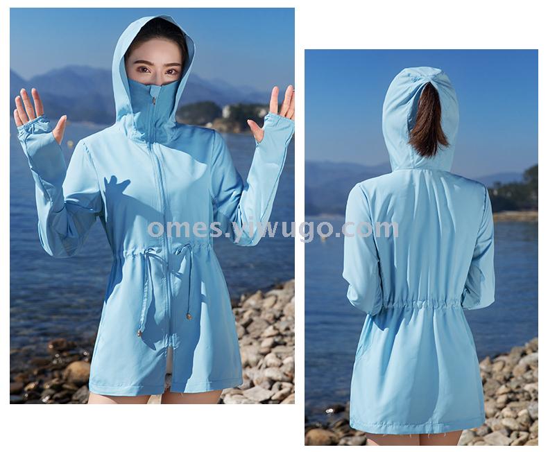 Manufacturers sunscreen clothing women 2020 summer new long and medium uv-proof cycling uv-proof sun jacket Manufacturers sunscreen clothing women 2020 summer new long and medium uv-proof cycling uv-proof sun jacket
