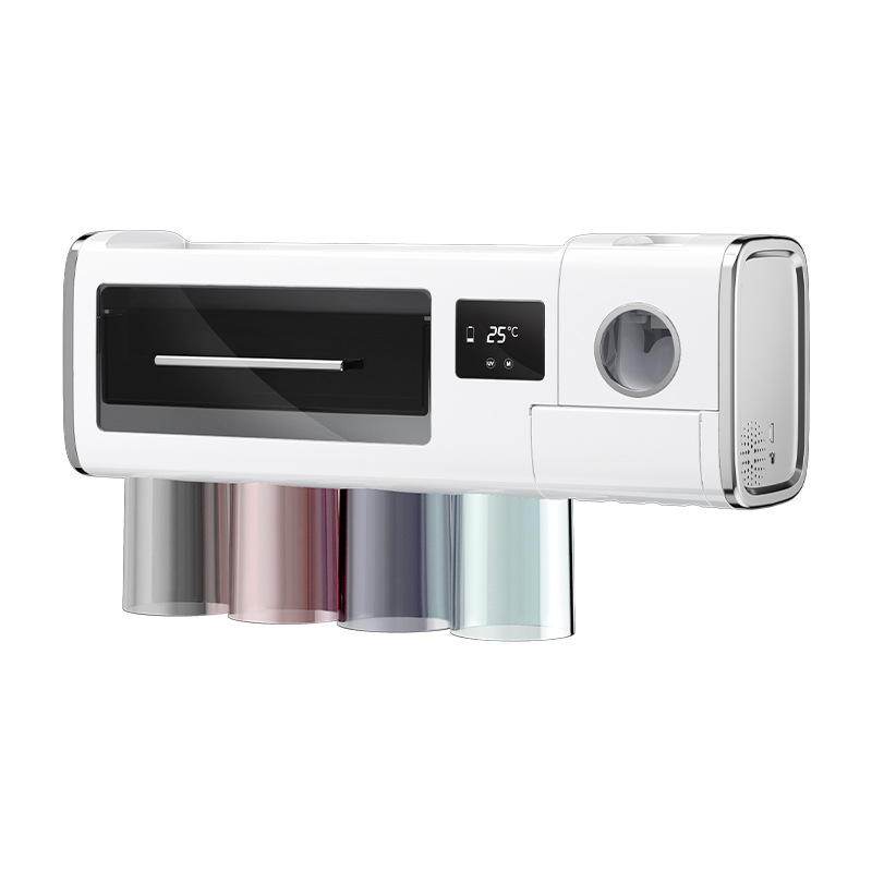 Intelligent Disinfection Toothbrush Holder Toothpaste Toothbrush Rack UV Sterilization Air-Dry Mildew-Proof Punch-Free Toothpaste Dispenser
