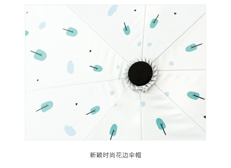 Cross-Border Korean Fresh Vinyl Triple Folding Umbrella Folding Rain Umbrella UV-Proof Sun Umbrella for Women Cross-Border Korean Fresh Vinyl Triple Folding Umbrella Folding Rain Umbrella UV-Proof Sun Umbrella for Women