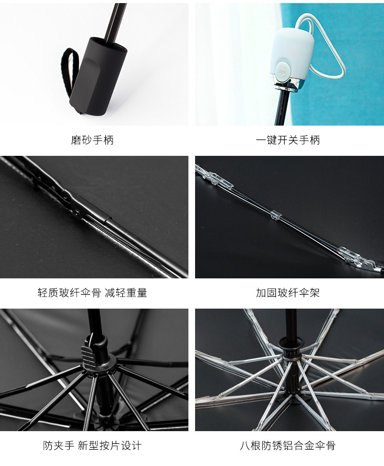 Cross-Border Korean Fresh Vinyl Triple Folding Umbrella Folding Rain Umbrella UV-Proof Sun Umbrella for Women Cross-Border Korean Fresh Vinyl Triple Folding Umbrella Folding Rain Umbrella UV-Proof Sun Umbrella for Women