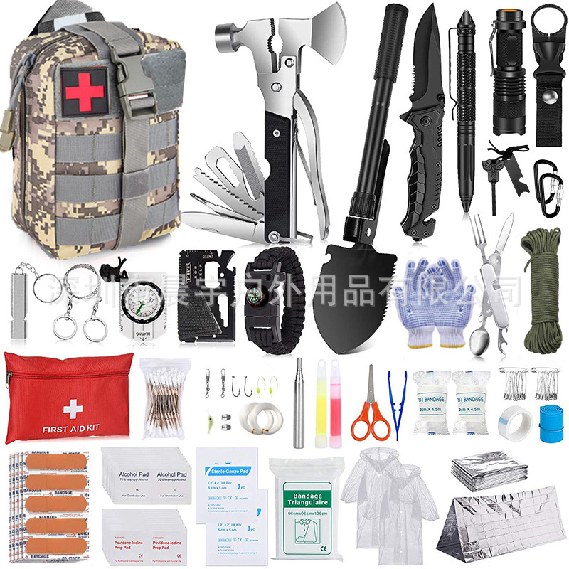 Outdoor Supplies Survival Tool Combination Set Multifunctional Camping Travel Equipment Field EDC Emergency Combat Bag Outdoor Supplies Survival Tool Combination Set Multifunctional Camping Travel Equipment Field EDC Emergency Combat Bag