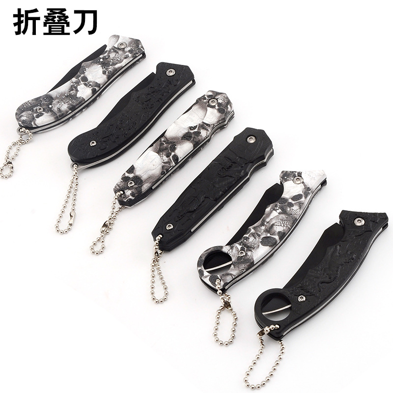 Multi-Function Folding Knife Outdoor Camping Survival High Hardness a Folding Knife Wilderness Survival Hunting Knife Portable Self-Defense Knife