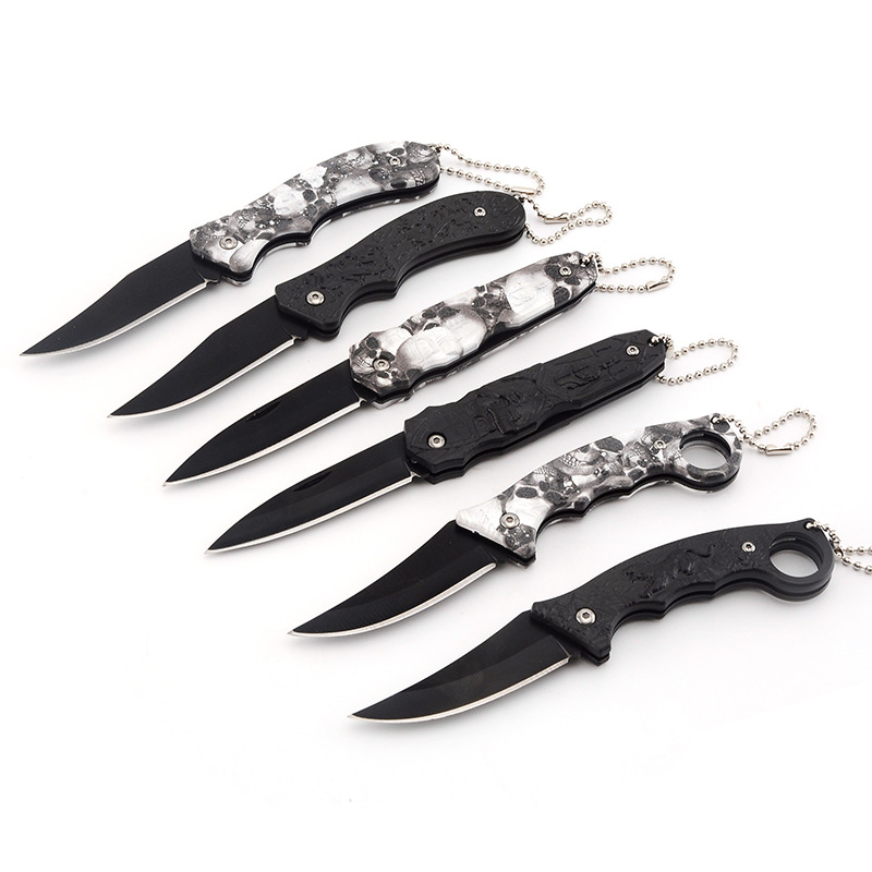 Multi-Function Folding Knife Outdoor Camping Survival High Hardness a Folding Knife Wilderness Survival Hunting Knife Portable Self-Defense Knife