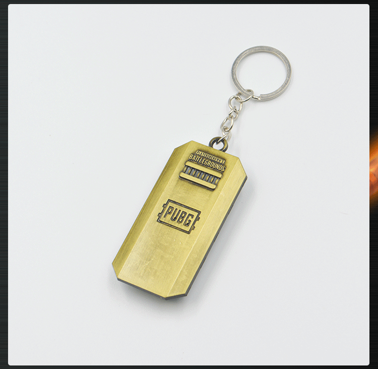 Stall Hot Sale PUBG Chicken Dinner Survival Metal Keychains Pendant Campus Peripheral Alloy Tag Model Toy