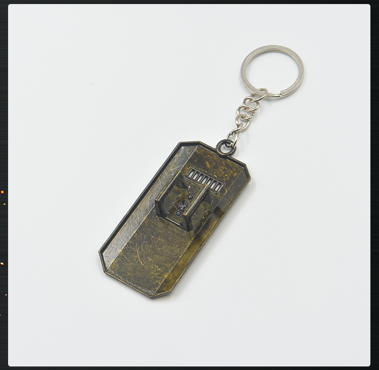 Stall Hot Sale PUBG Chicken Dinner Survival Metal Keychains Pendant Campus Peripheral Alloy Tag Model Toy