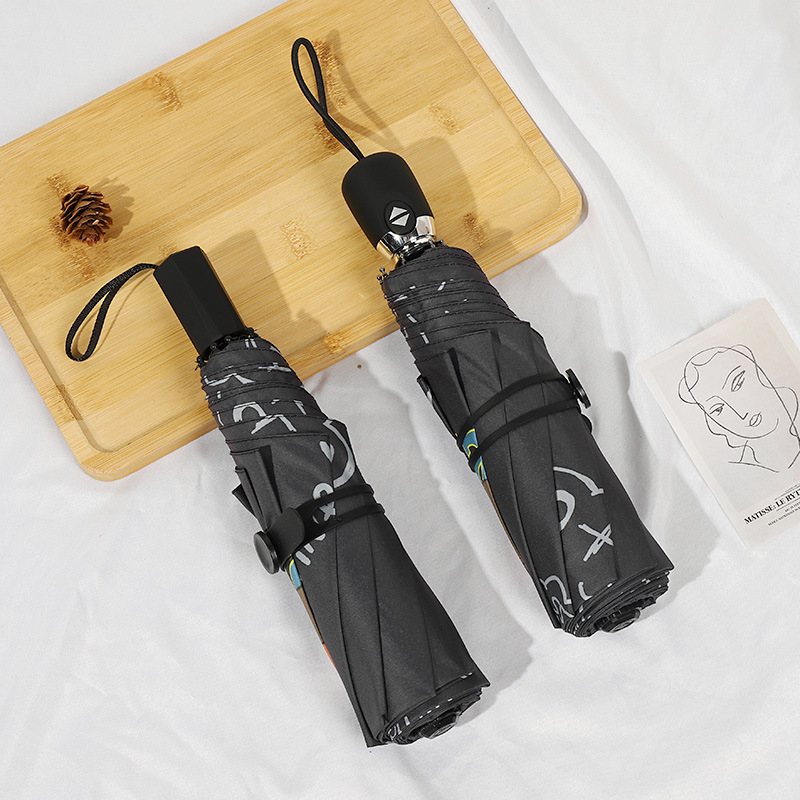 Trendy Cartoon Creative Automatic Umbrella Women&#039;s Dual-Use Sun Umbrella UV-Proof Sun Umbrella for Men