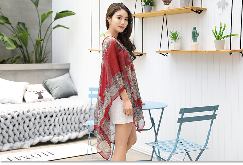 Shawl Cycling Beach Multi-Purpose Diverse Silk Scarf Chiffon Printed UV-Proof Paisley Pearl Shawl Sunscreen Shawl Shawl Cycling Beach Multi-Purpose Diverse Silk Scarf Chiffon Printed UV-Proof Paisley Pearl Shawl Sunscreen Shawl