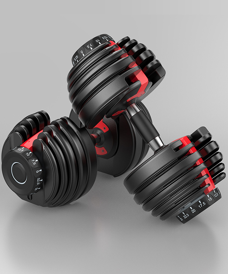Adjustable Dumbbell 52.5 Pounds Fitness Weightlifting Exercise Arm Strength Factory Wholesale