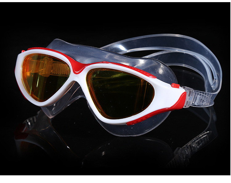 Electroplating antifogging liquid silicone swimming goggles new large frame fashion adult waterproof swimming goggles manufacturers direct sales