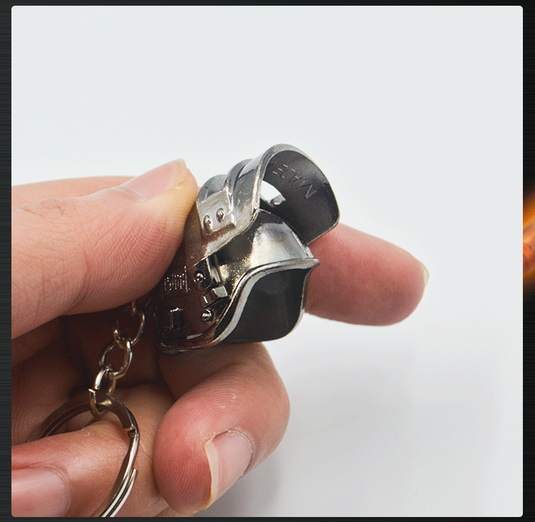 PUBG Chicken Dinner Helmet Keychain Pendant Survival 4 * 2.8cm Three-Level Skull Helmet Zinc Alloy Stall Toy