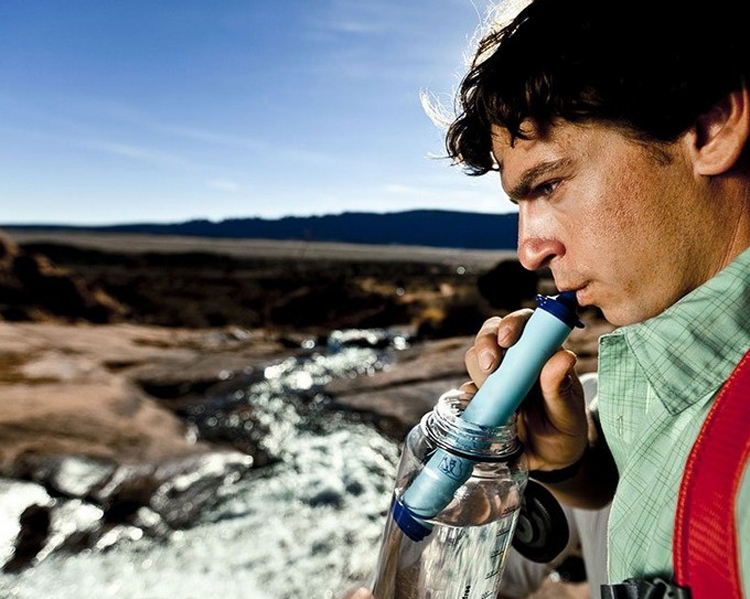 Outdoor emergency straw net water life straw field survival tool