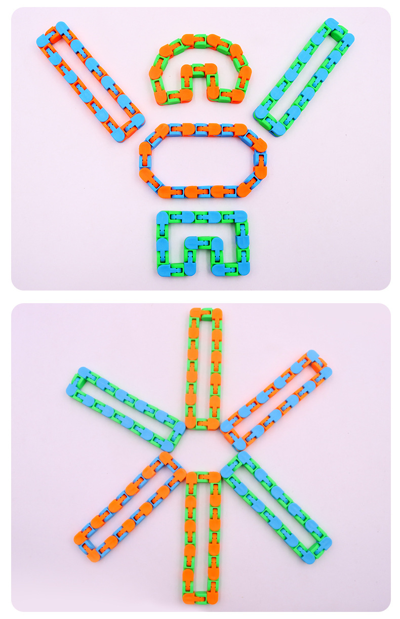 Spot Wacky Tracks Fluid Bracelet Bicycle Track Chain Building Blocks Decompression Chain