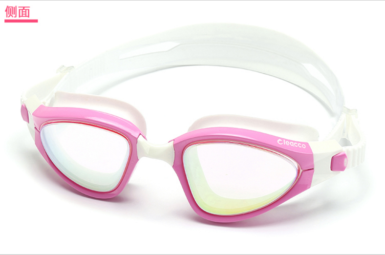 Lekuo swimming goggles fog-proof waterproof goggles male swimming goggles female fog-proof swimming goggles dazzle color goggles hd