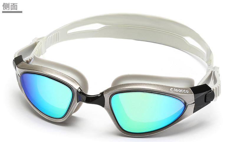 Lekuo swimming goggles fog-proof waterproof goggles male swimming goggles female fog-proof swimming goggles dazzle color goggles hd