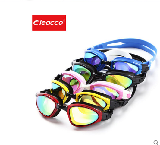 Lekuo swimming goggles fog-proof waterproof goggles male swimming goggles female fog-proof swimming goggles dazzle color goggles hd