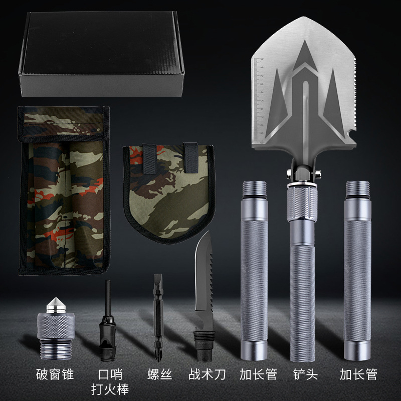 New Shovel Survival Tools Outdoor Shovel Camping Portable Folding Military Shovel Car Manganese Steel Military Shovel