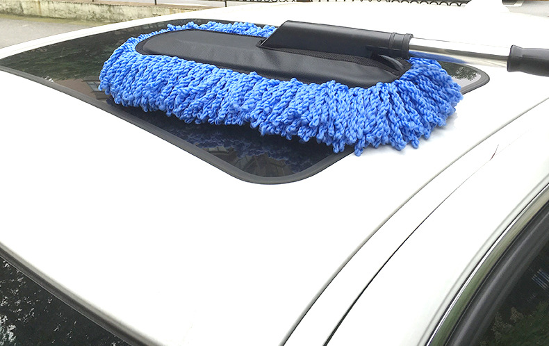 Car Special Wax Mop Car Mop Duster Wax Telescopic Water Long Handle Dust Remove Brush Car Wash Brush