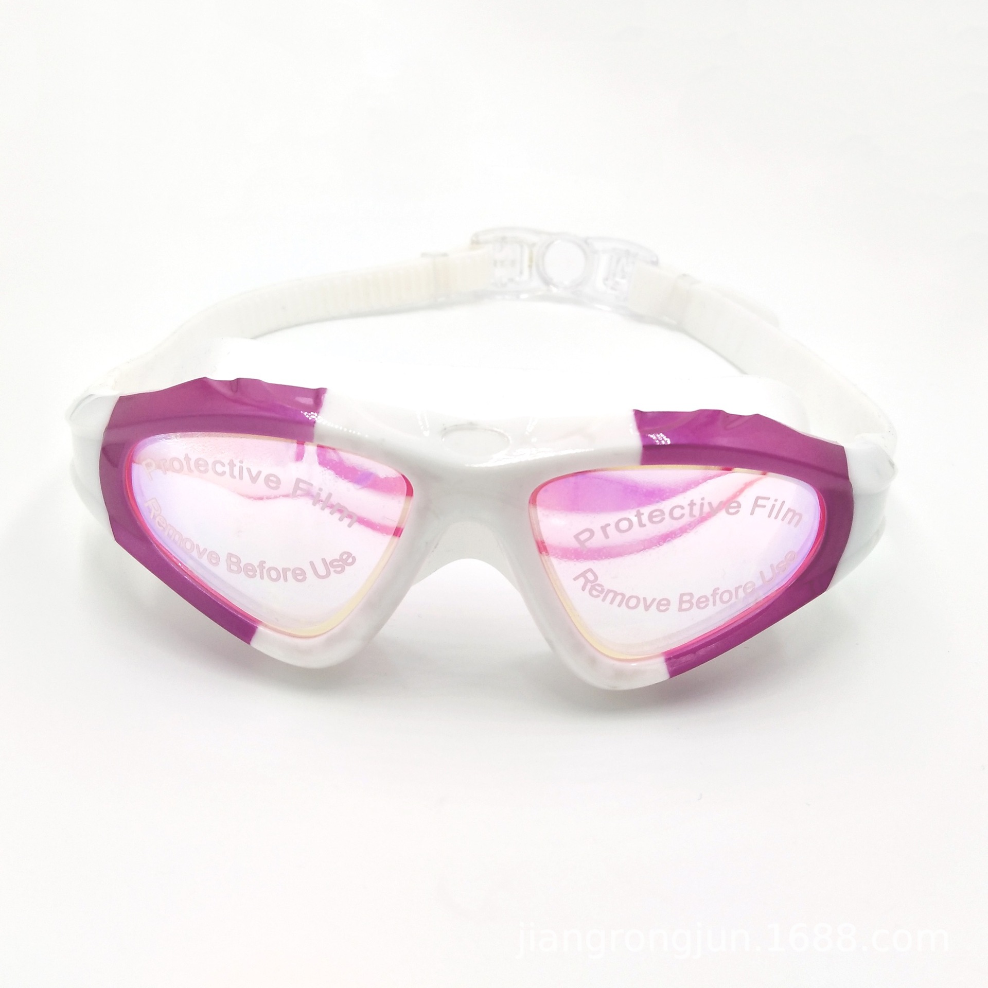 Electroplating Swimming Goggles HD Waterproof Swimming Goggles Adult Large Frame Swimming Glasses Large Frame Electroplating Swimming Goggle Box Earplugs