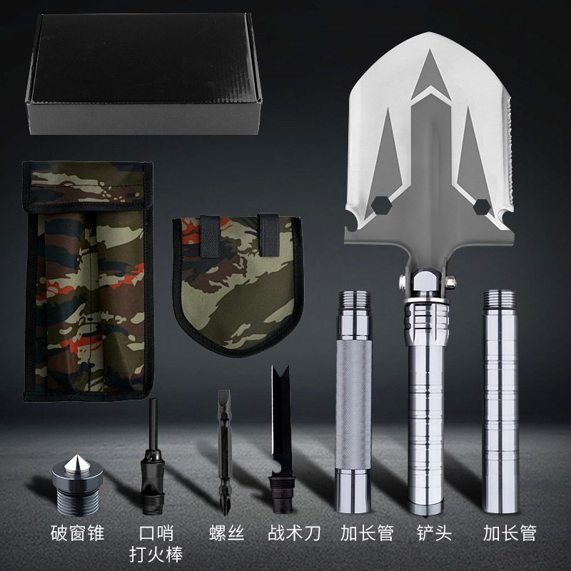 Factory Supply New Shovel Outdoor Shovel Available Camping Wilderness Survival Folding Spade Vehicle-Mounted Military Shovel