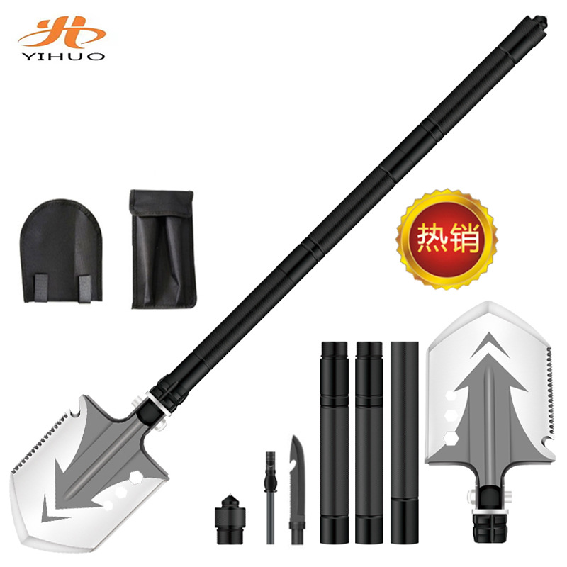 Military Shovel Folding Camping Survival Shovel Multifunctional Outdoor Survival Tool Military Shovel Cross-Border Shovel