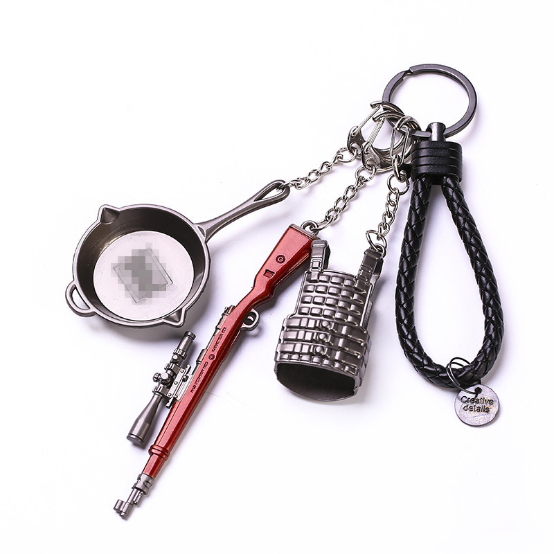 Jesus Survival Keychain Awmakm98k Weapon Model Pendant Keychain Chicken round 12cm Gift Jesus Survival Keychain Awmakm98k Weapon Model Pendant Keychain Chicken round 12cm Gift
