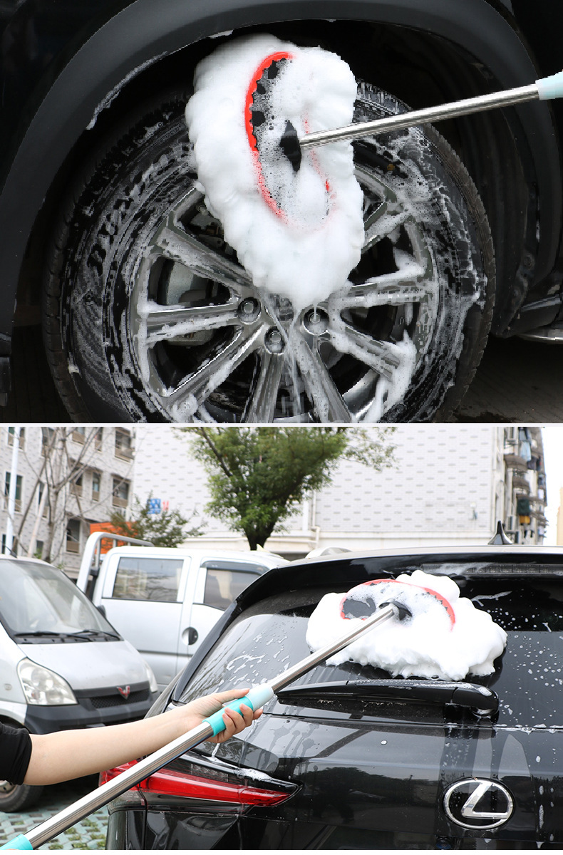 Car Supplies Retractable Nano Fiber Wax Mop Dust Removal Car Duster Car Mop Car Brush Car Wash Cleaning Tools