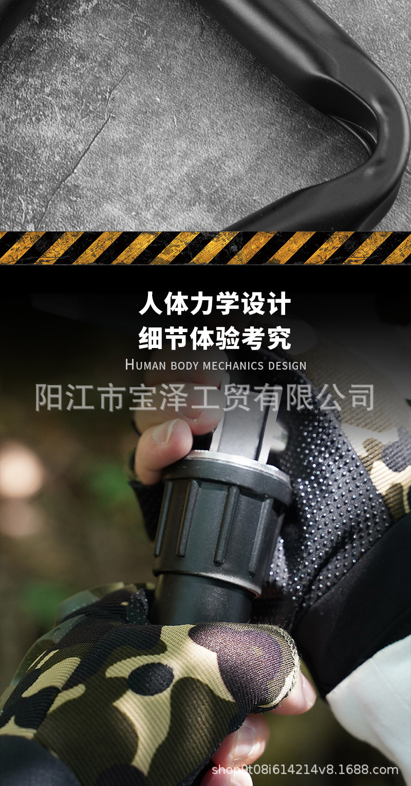 Factory New Multi-Functional 10-in-1 Outdoor Supplies Folding Shovel Pointed Pick Shovel Portable Soldier Shovel