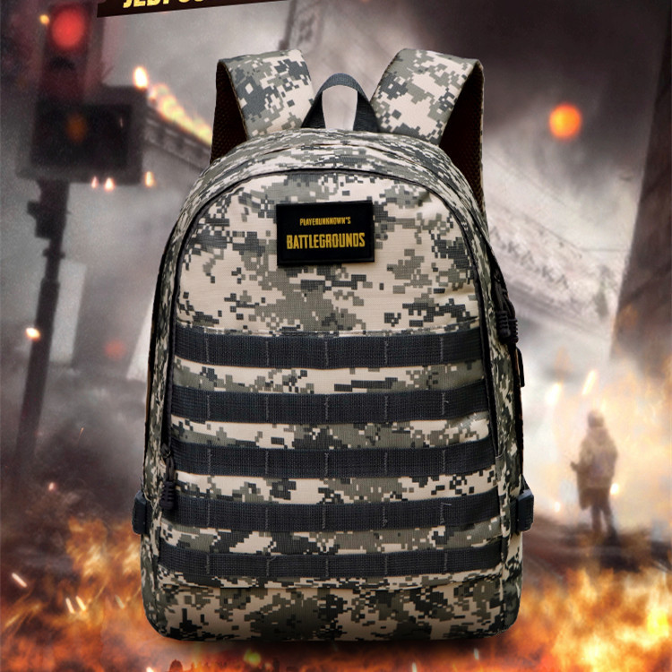 Jesus Survival Backpack Eating Chicken Same Style Level 3 Backpack Camouflage Student Schoolbag Large Capacity Men&#039;s and Women&#039;s Travel Bag Backpack