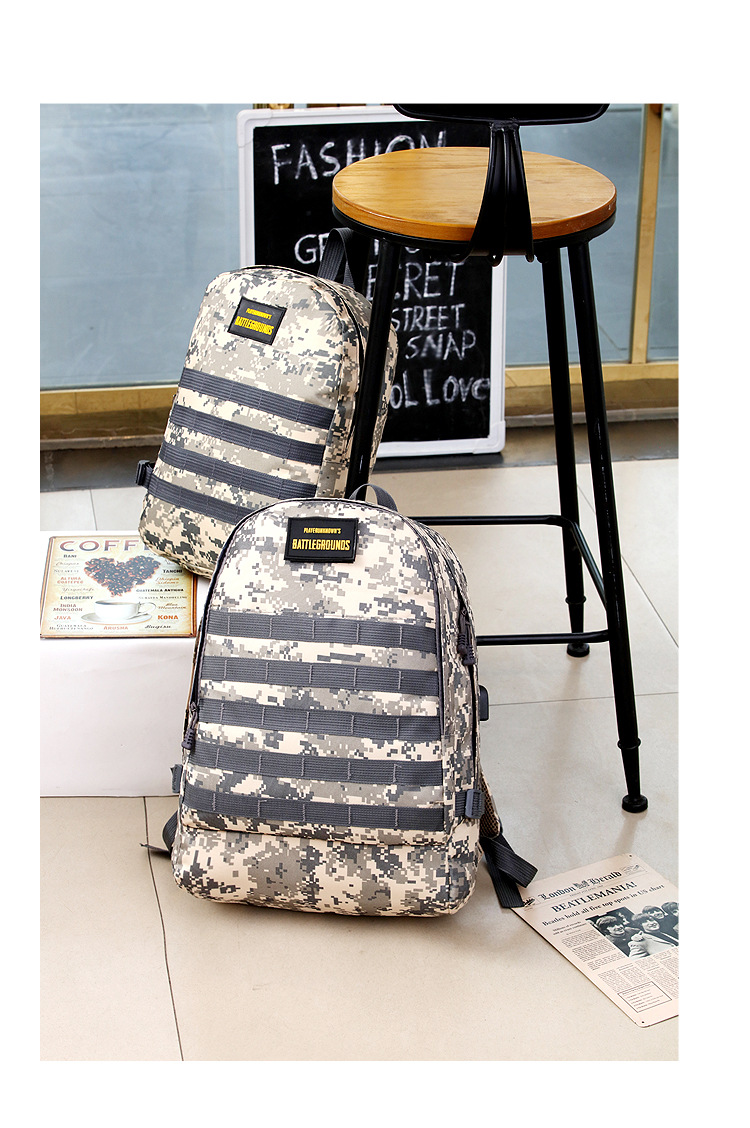 Jesus Survival Backpack Eating Chicken Same Style Level 3 Backpack Camouflage Student Schoolbag Large Capacity Men's and Women's Travel Bag Backpack