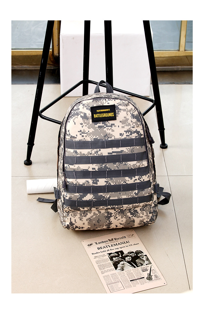 Jesus Survival Backpack Eating Chicken Same Style Level 3 Backpack Camouflage Student Schoolbag Large Capacity Men's and Women's Travel Bag Backpack