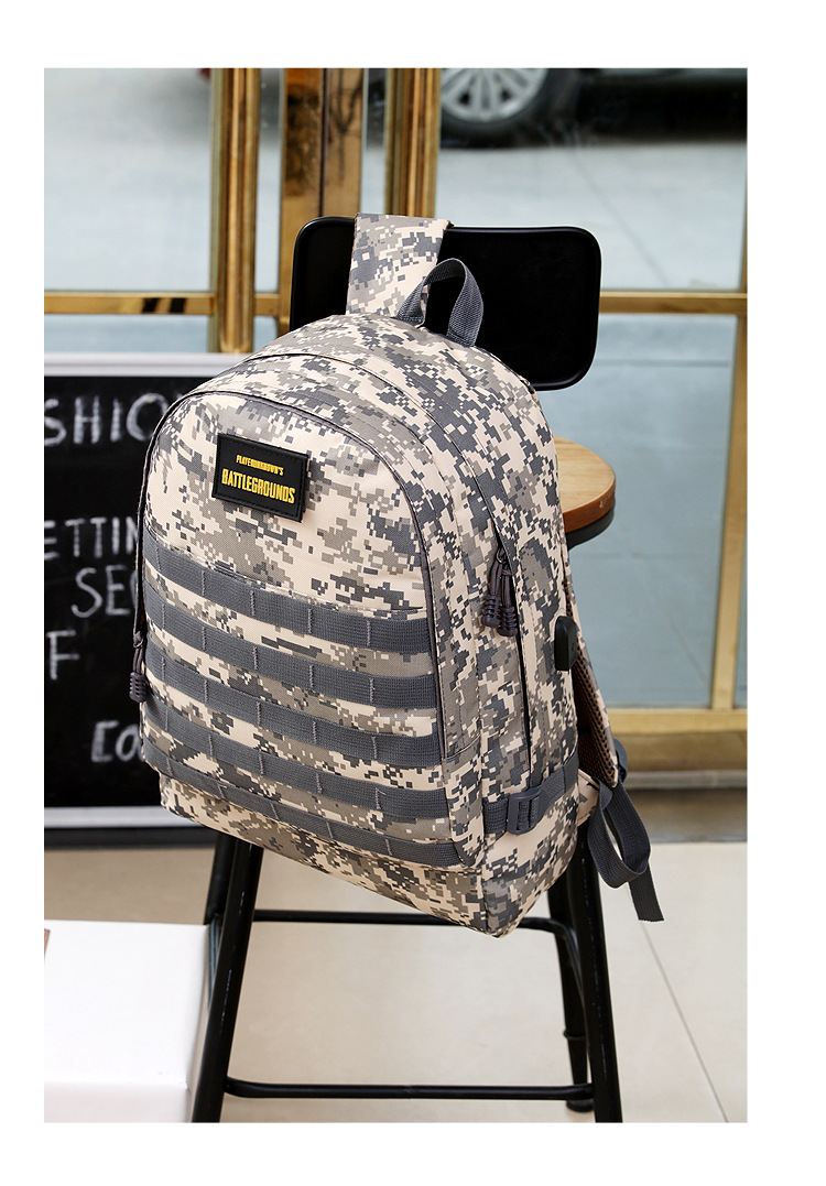 Jesus Survival Backpack Eating Chicken Same Style Level 3 Backpack Camouflage Student Schoolbag Large Capacity Men's and Women's Travel Bag Backpack