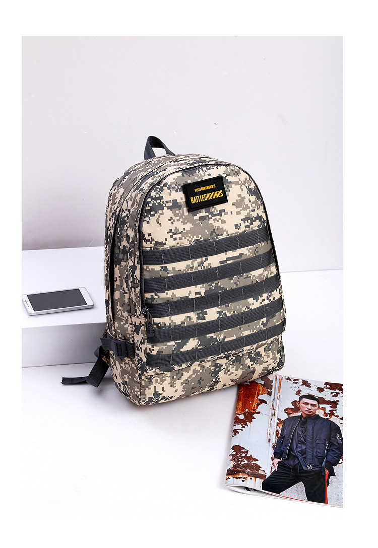 Jesus Survival Backpack Eating Chicken Same Style Level 3 Backpack Camouflage Student Schoolbag Large Capacity Men's and Women's Travel Bag Backpack