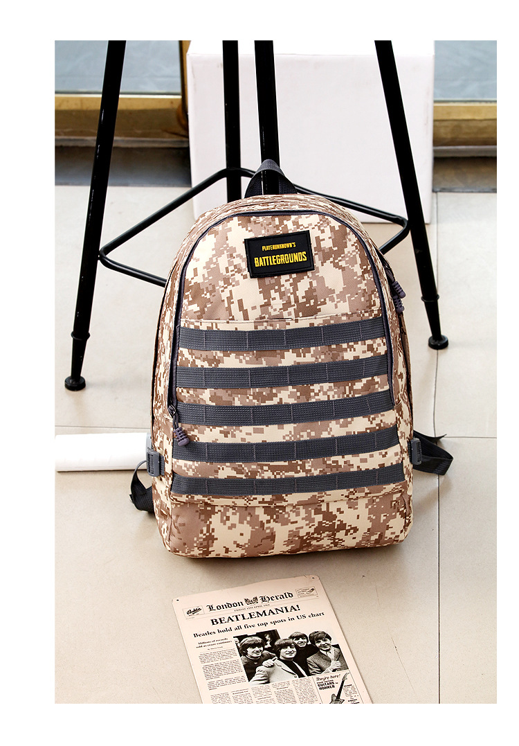Jesus Survival Backpack Eating Chicken Same Style Level 3 Backpack Camouflage Student Schoolbag Large Capacity Men's and Women's Travel Bag Backpack