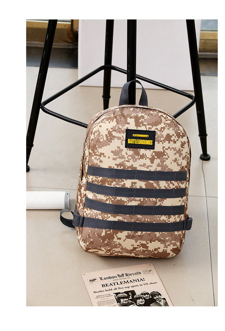 Jesus Survival Backpack Eating Chicken Same Style Level 3 Backpack Camouflage Student Schoolbag Large Capacity Men's and Women's Travel Bag Backpack