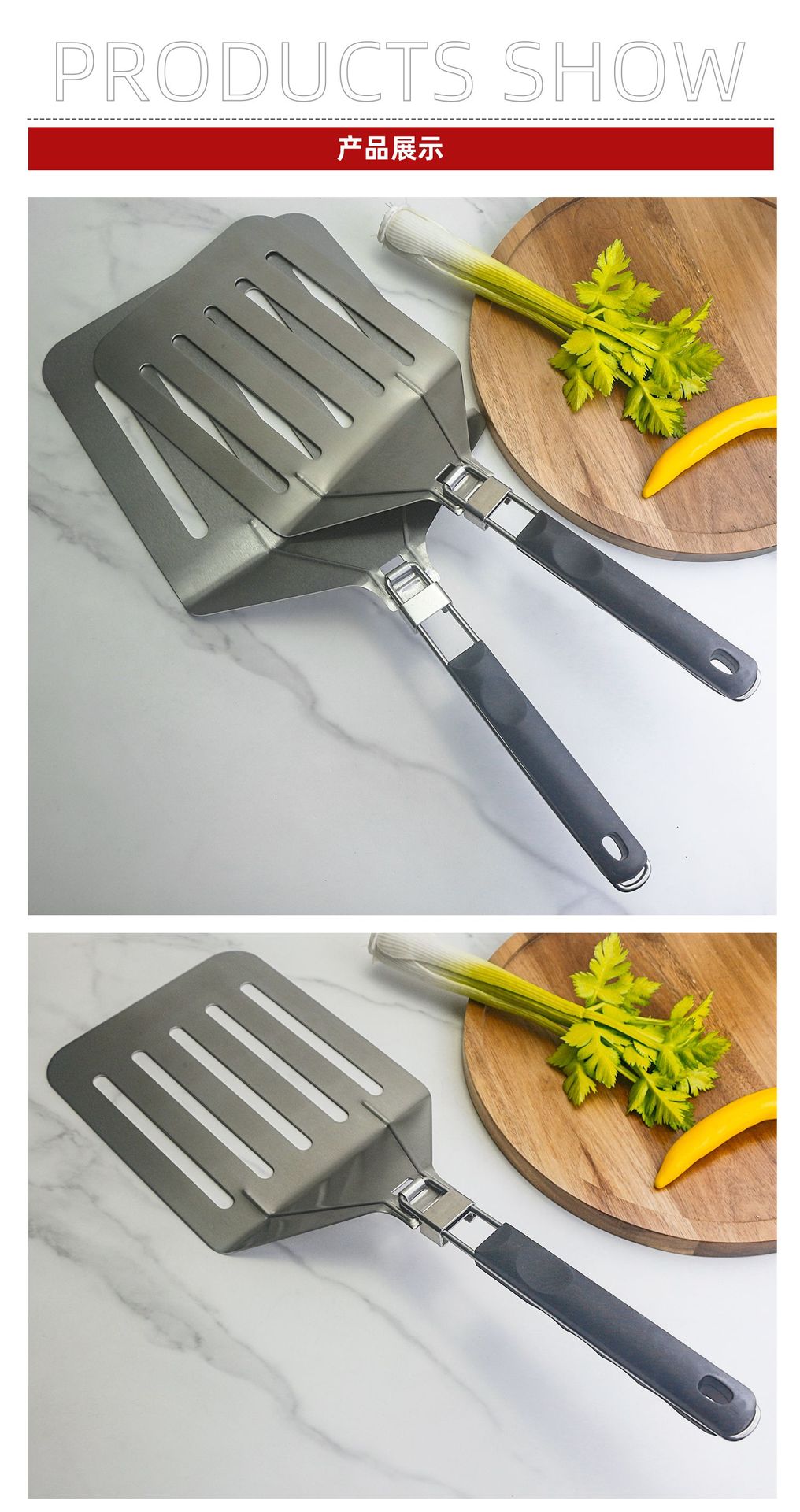 Mr. Tea Direct Sales Stainless Steel Folding Egg Shovel Kitchenware Household Cooking Supplies Spatula Multi-Functional Spatula Mr. Tea Direct Sales Stainless Steel Folding Egg Shovel Kitchenware Household Cooking Supplies Spatula Multi-Functional Spatula