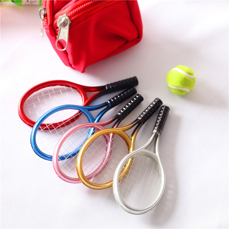 Dollhouse Doll House Mini Scene Accessories Simulation Mini Sports Supplies Tennis Rackets Tennis Model Set