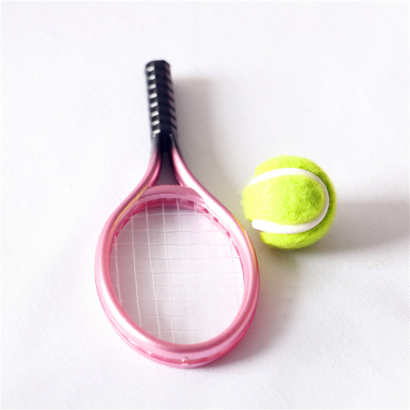Dollhouse Doll House Mini Scene Accessories Simulation Mini Sports Supplies Tennis Rackets Tennis Model Set