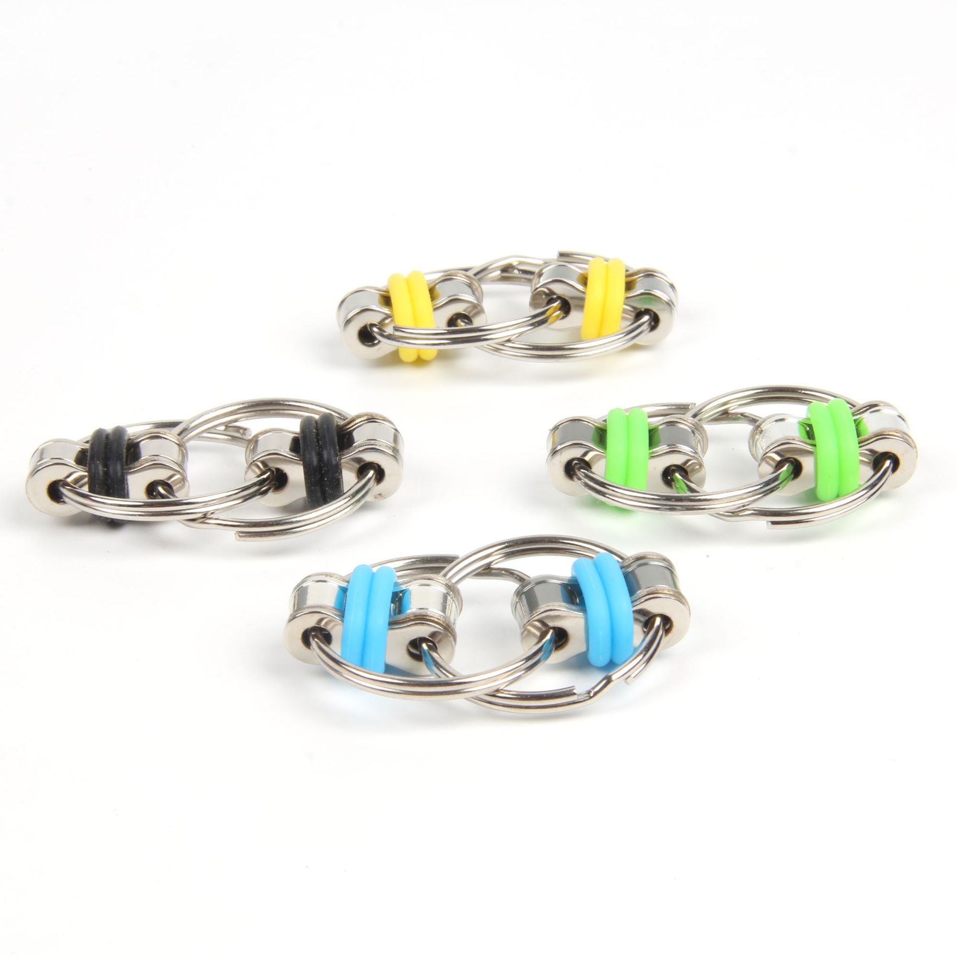 Fidget Cube Vent Bicycle Iron Chain Decompression Metal Keychains Decompression Chain