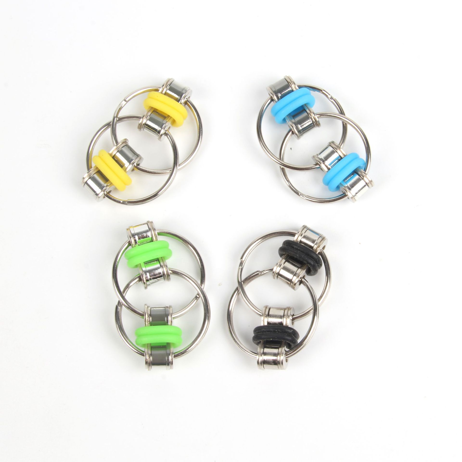 Fidget Cube Vent Bicycle Iron Chain Decompression Metal Keychains Decompression Chain