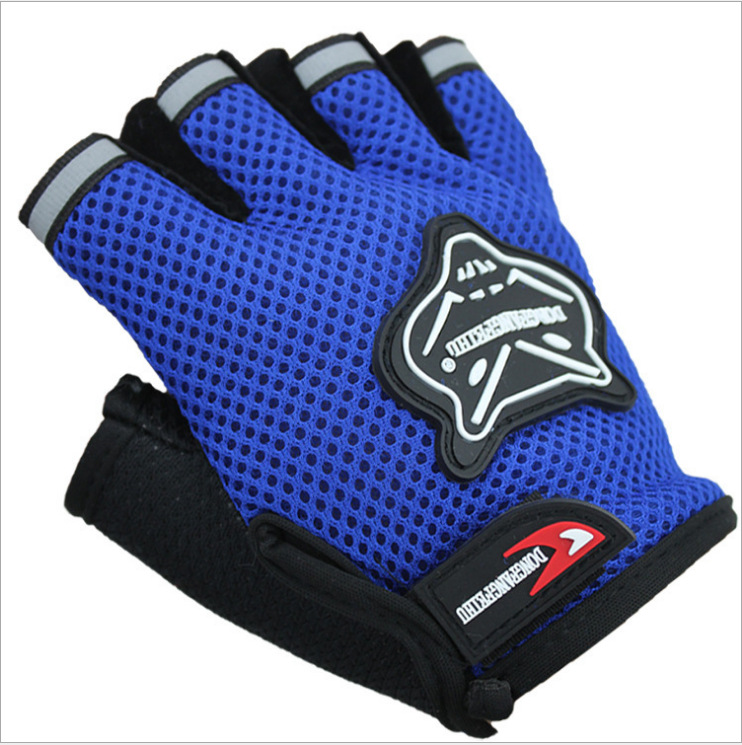 Half-Finger Riding Gloves Mountain Bike Silicone Half Finger Bicycle Gloves Four-Color Bicycle Sports Gloves Fingerless Non-Slip