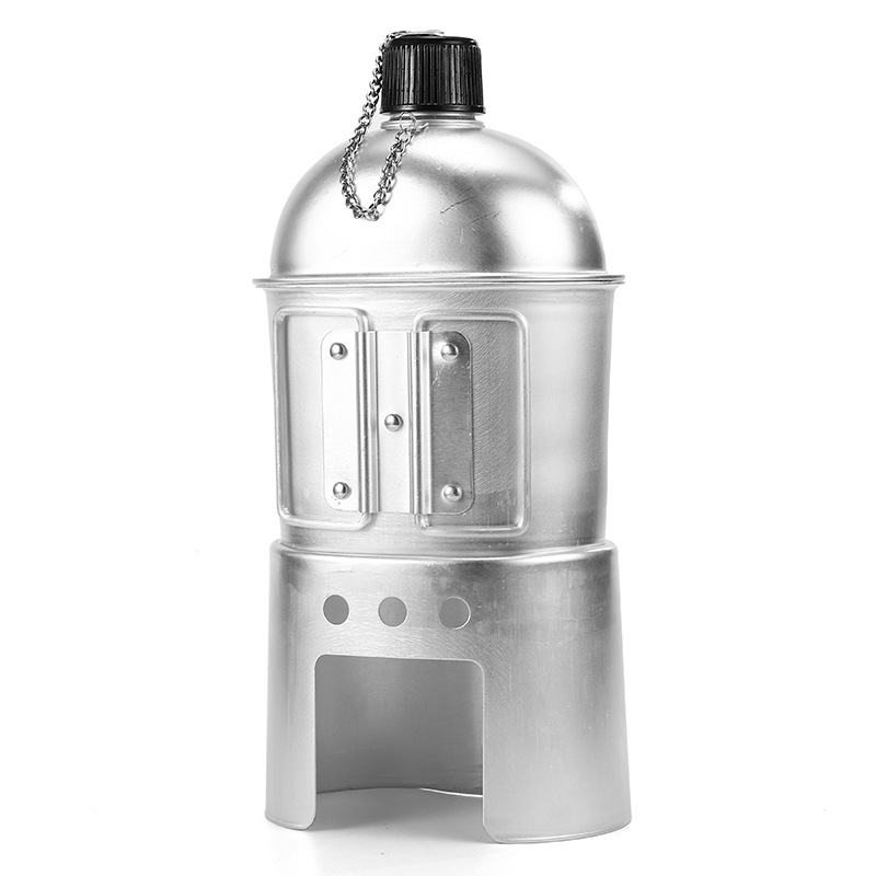 Kettle Military Fans Single Soldier Field Survival Equipment Tactical Portable Lunch Box Alcohol Stove FourPiece Set