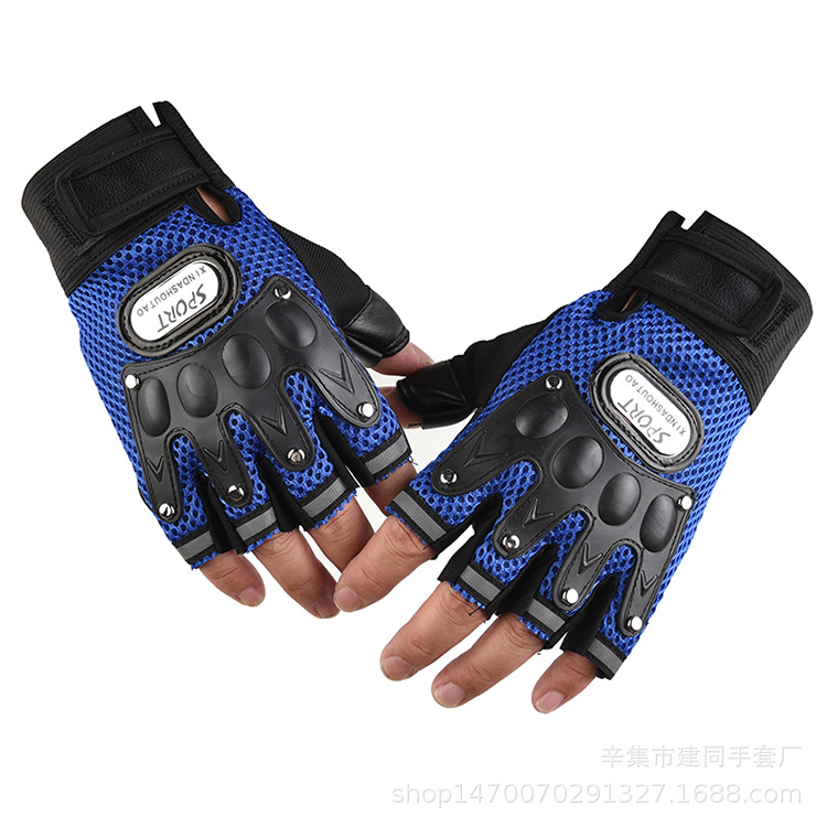 Half-Finger Riding Gloves Men&#039;s Spring, Summer, Autumn Breathable and Wearable Outdoor Sports Bicycle Motorcycle Student Fitness Gloves